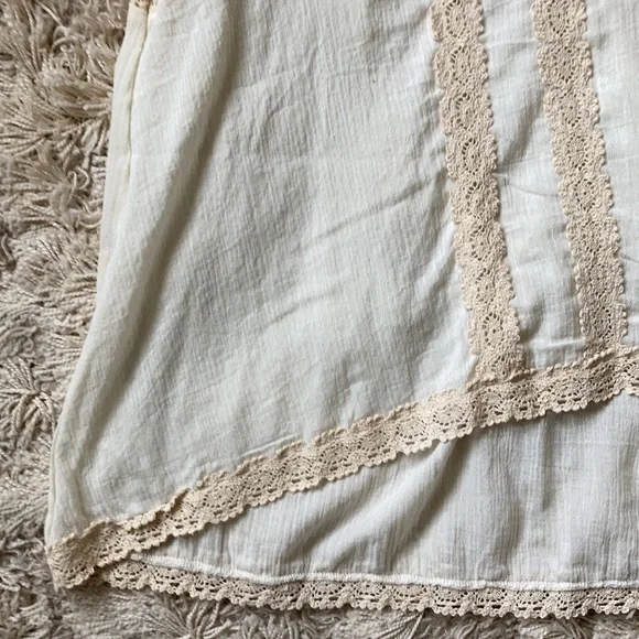 NWT Ecoté Lace High Neck Tank Cream White S - Picture 5 of 9
